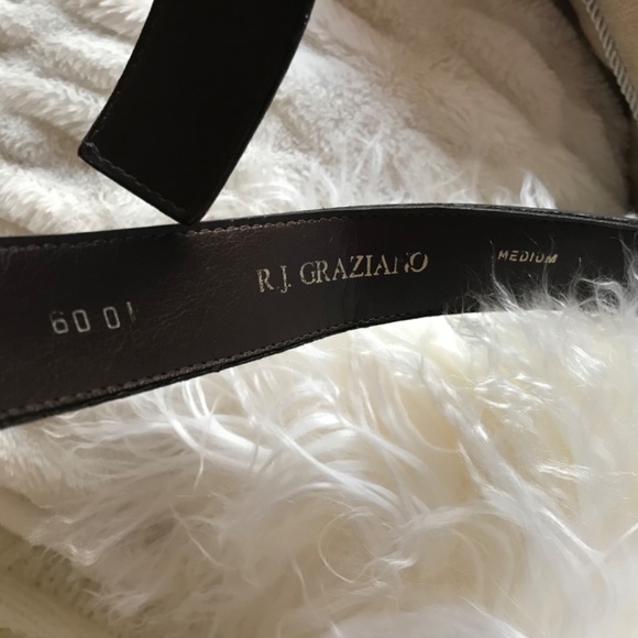 R J Graziano leather studded brown belt - Picture 2 of 3